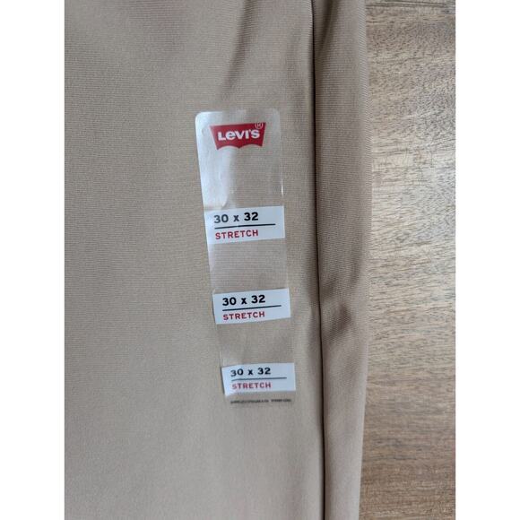 Levi's 511 Slim Tech Pants Mens 30x32 Khaki High Stretch Performance Red Tag - Picture 3 of 5